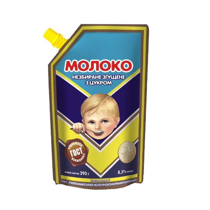Молоко згущене ПЕРВОМАЙСЬКИЙ МКК, 8,5%, 290г